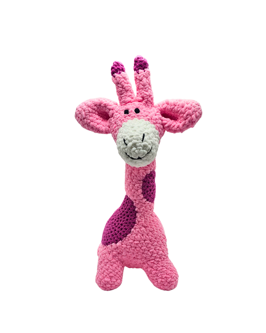 Tumbles the Giraffe Stuffed Toy | Pink | Handmade Giraffe Baby Gift | Gifts for Toddlers