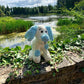 Handmade Dog Stuffed Toy Pink/Blue